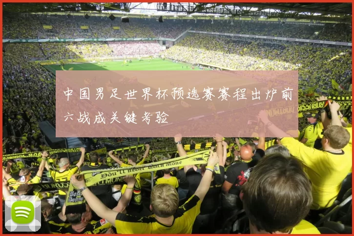 中国男足世界杯预选赛赛程出炉前六战成关键考验